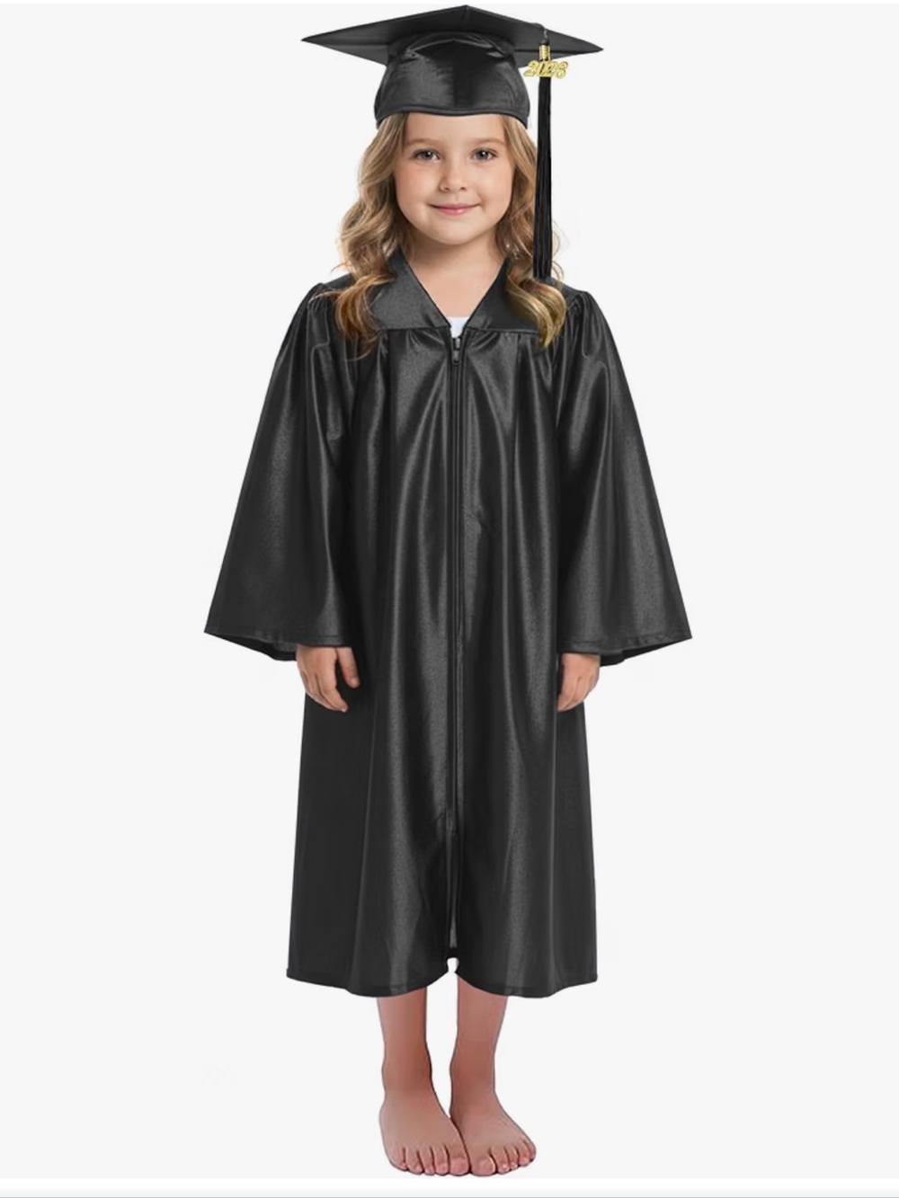 NWOT Preschool Kindergarten Shiny Graduation Cape Gown and Cap